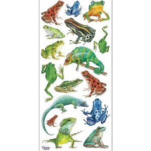 3 for $10 - Violette Stickers -‎ Crystal Frogs and Lizards - 1 Sticker Sheet